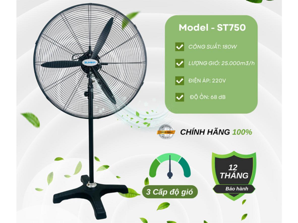 Tổng quan Quạt đứng công nghiệp Sumika ST750