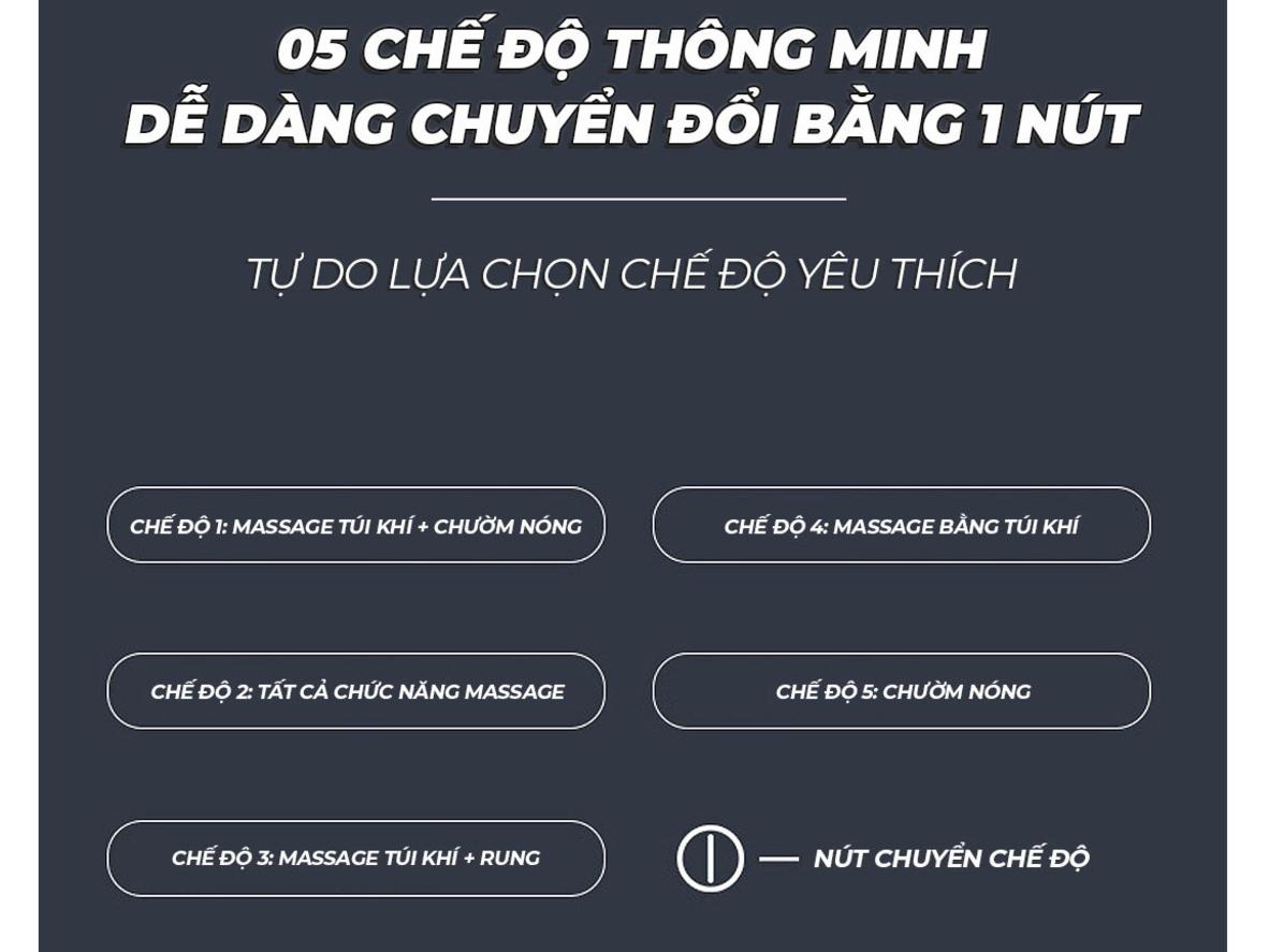 Rung massage và chườm nóng cho trải nghiệm thư giãn sâu