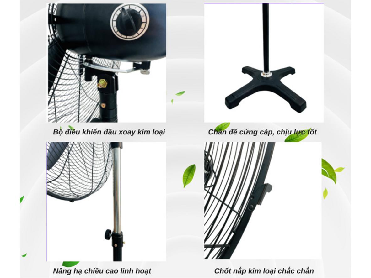 Sải cánh 750mm tạo luồng gió rộng cho không gian lớn.
