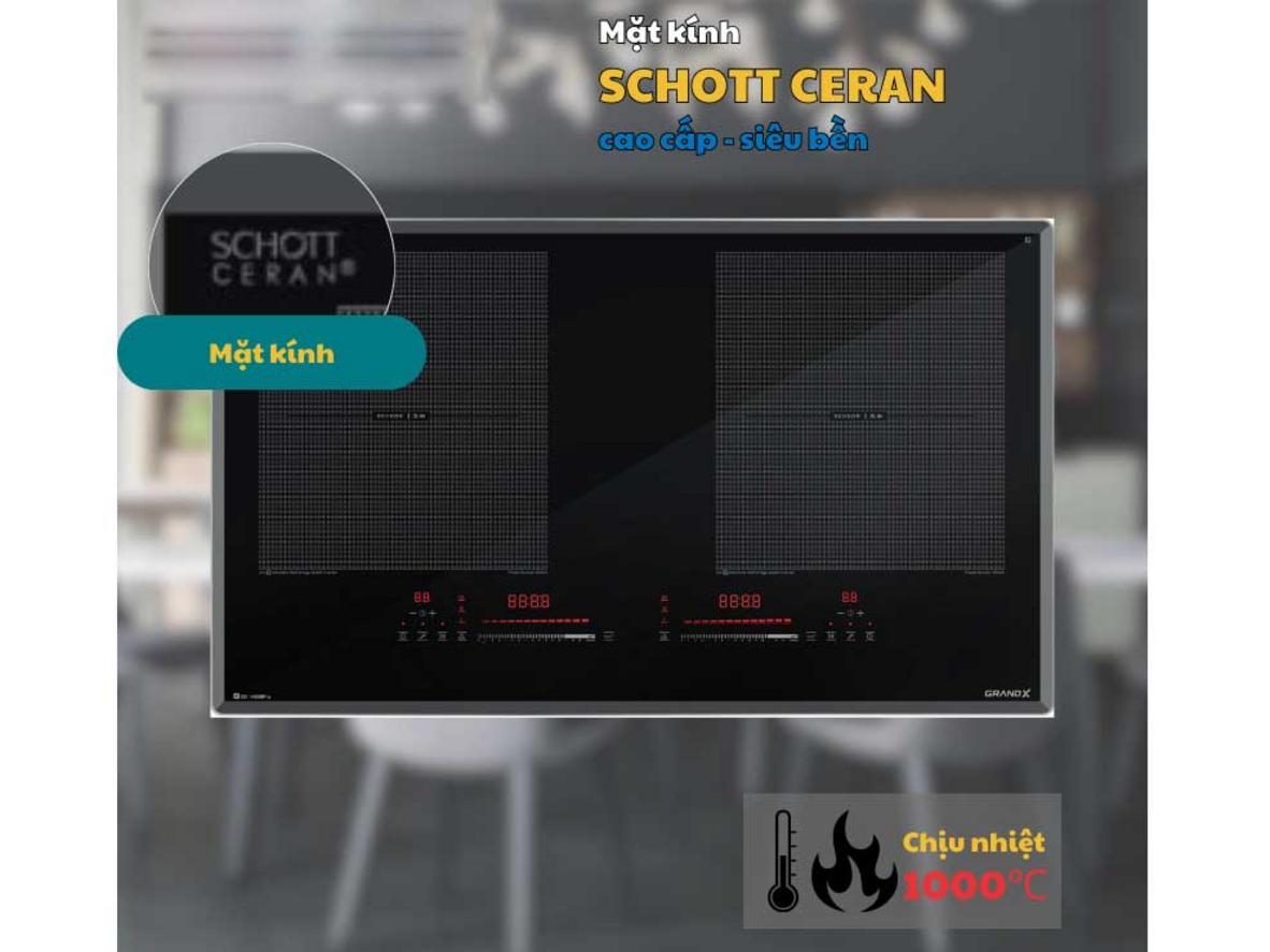 Mặt kính Schott Ceran sang trọng và bền bỉ