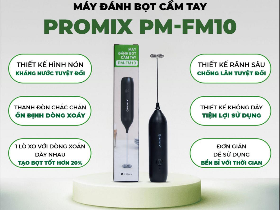 Công suất 10W giúp đánh bọt nhanh và đều