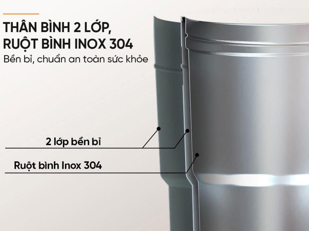 Thiết kế dạng cốc hiện đại, tiện cầm và dễ mang theo.