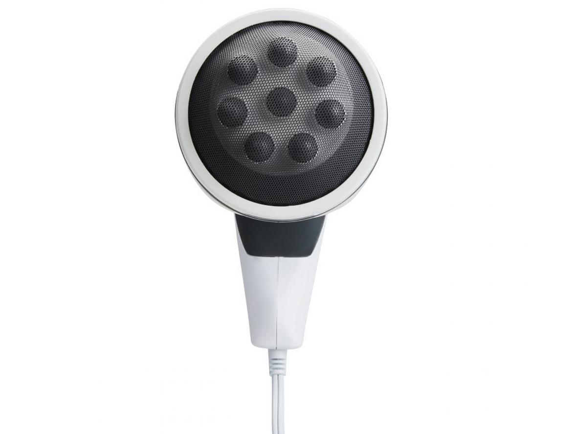 Thiết kế mini cầm tay và lưu ý nguồn điện 110V khi sử dụng.