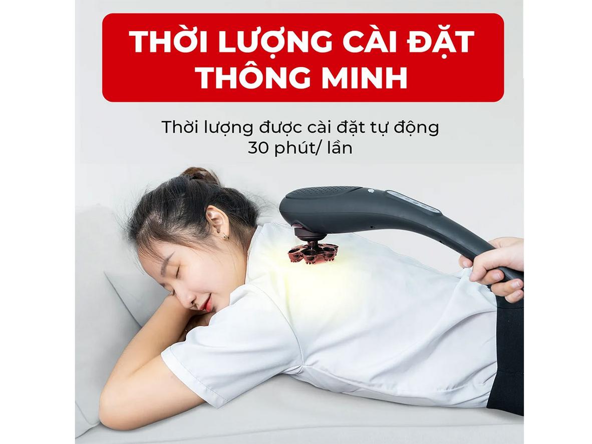Thiết kế thân dài, dễ tự thao tác ở nhiều vùng cơ thể.