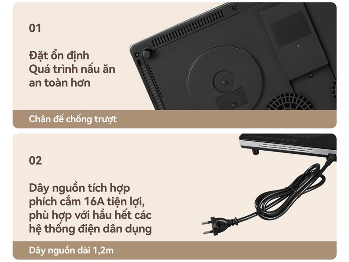 Thông số kỹ thuật nổi bật của bếp từ đôi Fujihome IC2123
