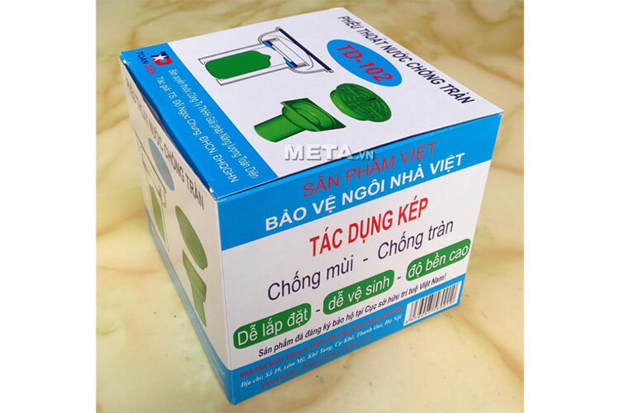 Cơ chế van một chiều giúp chặn nước tràn ngược.