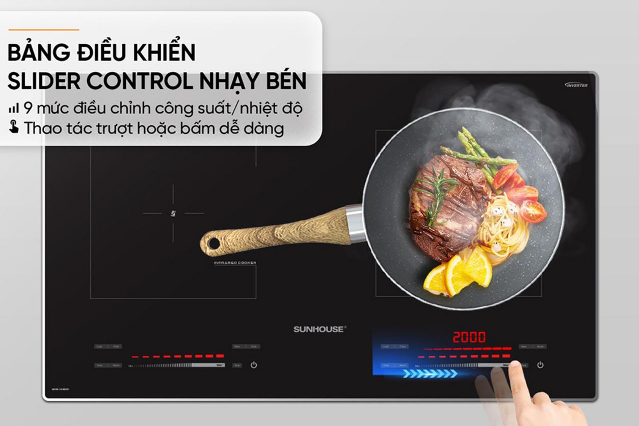 Vùng điện từ Booster 2200W cho món nấu nhanh