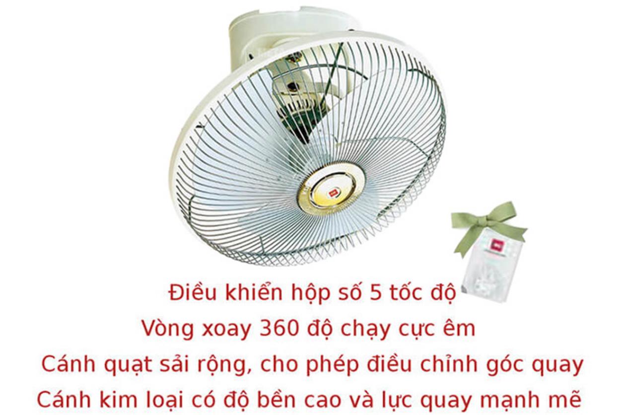 Xoay đảo 360° giúp gió lan đều khắp phòng