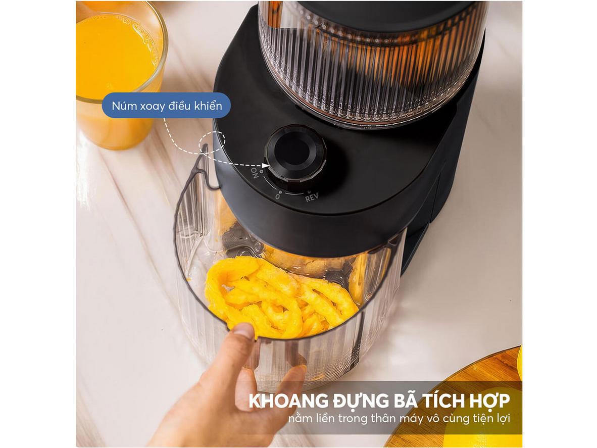 Chế độ xoay đảo chiều giúp xử lý kẹt nguyên liệu dễ hơn.
