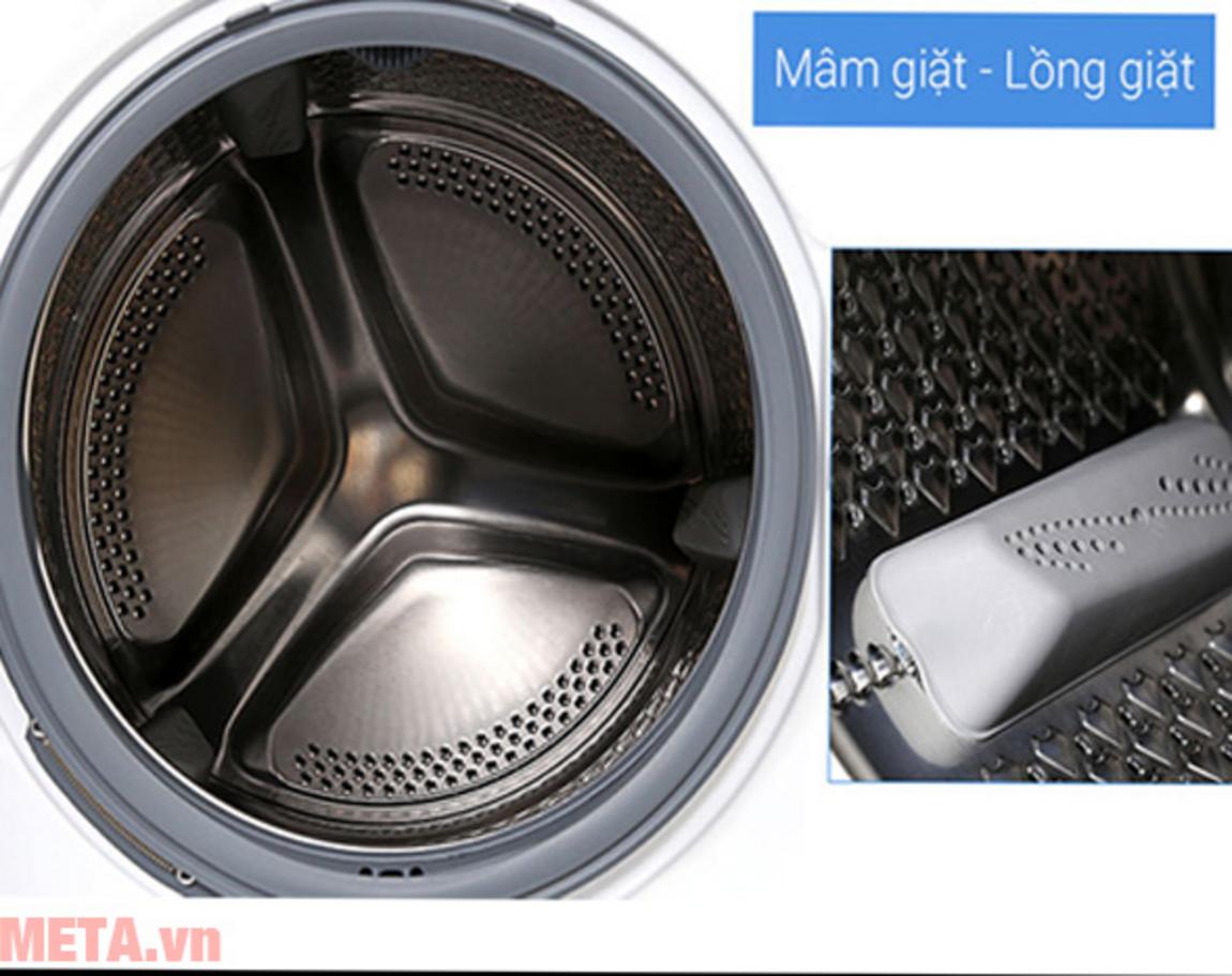 Dung tích 11kg giúp giảm số lần giặt và phù hợp gia đình đông người.