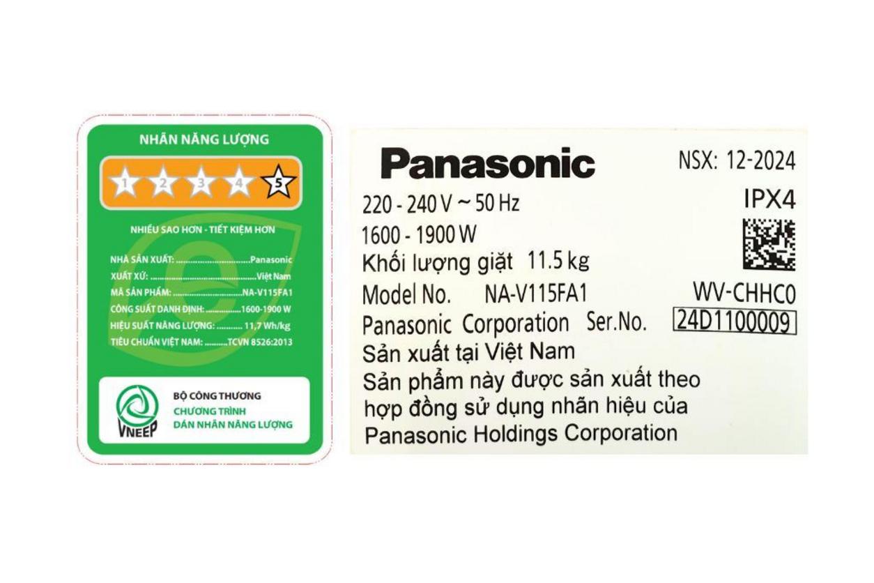 Tốc độ vắt 1.400 vòng/phút giúp quần áo ráo nước và nhanh khô hơn.