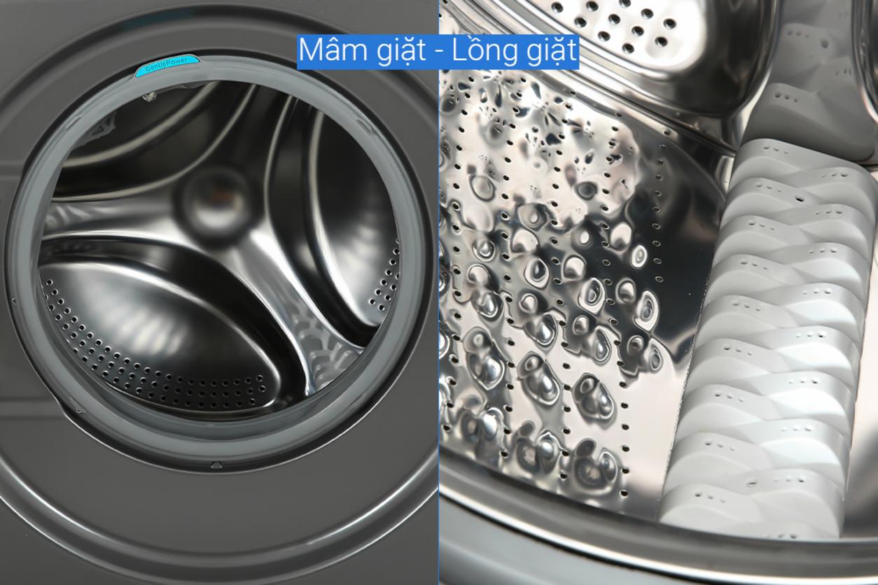 Tốc độ vắt 1.400 vòng/phút hỗ trợ quần áo khô nhanh hơn sau giặt.