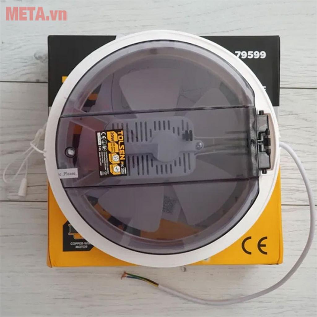 20W giúp quạt thông gió Tolsen 79599 tiết kiệm điện khi vận hành lâu.