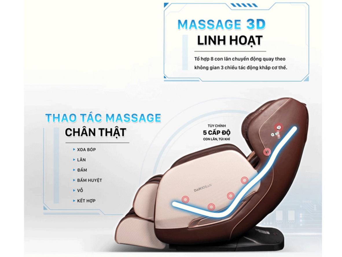22 túi khí và massage nhiệt thắt lưng