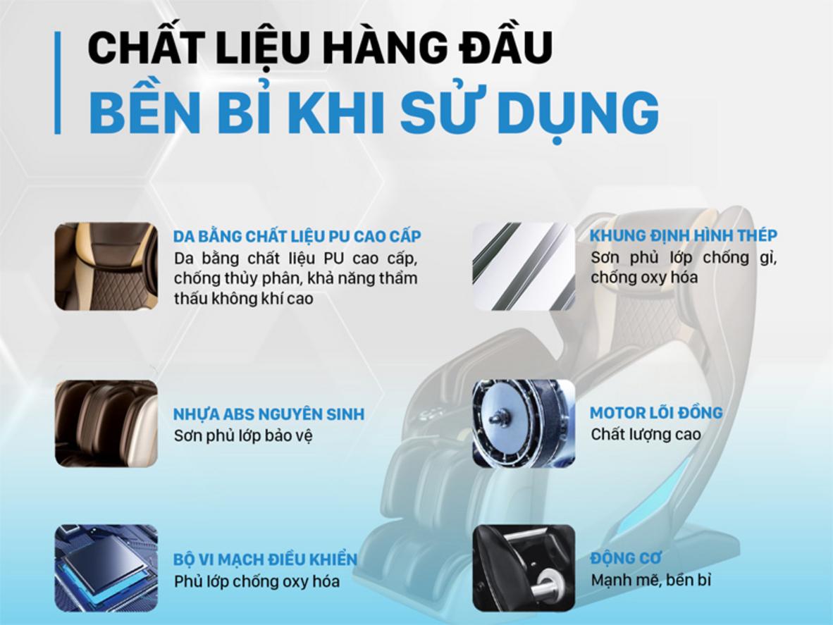 22 túi khí và massage nhiệt thắt lưng