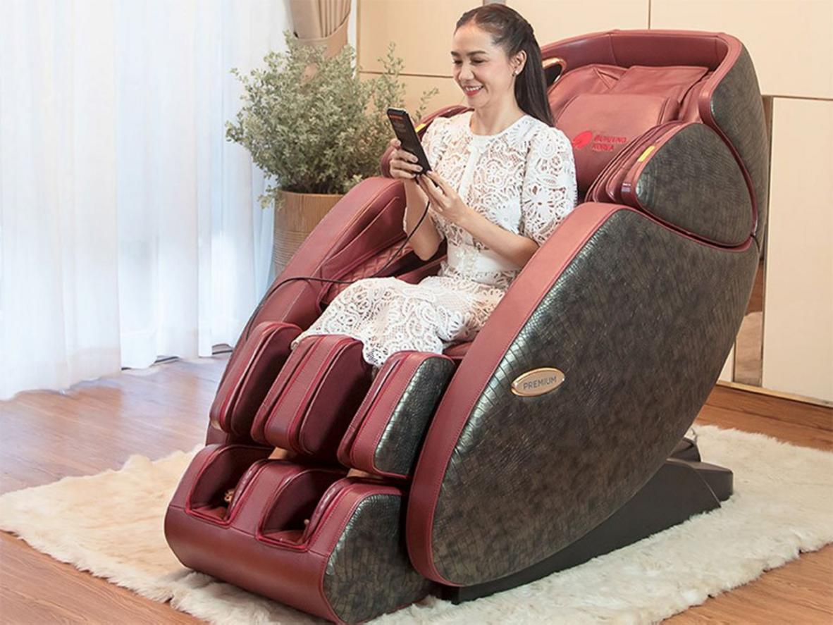 285 túi khí toàn thân giúp massage ôm sát và đồng đều.