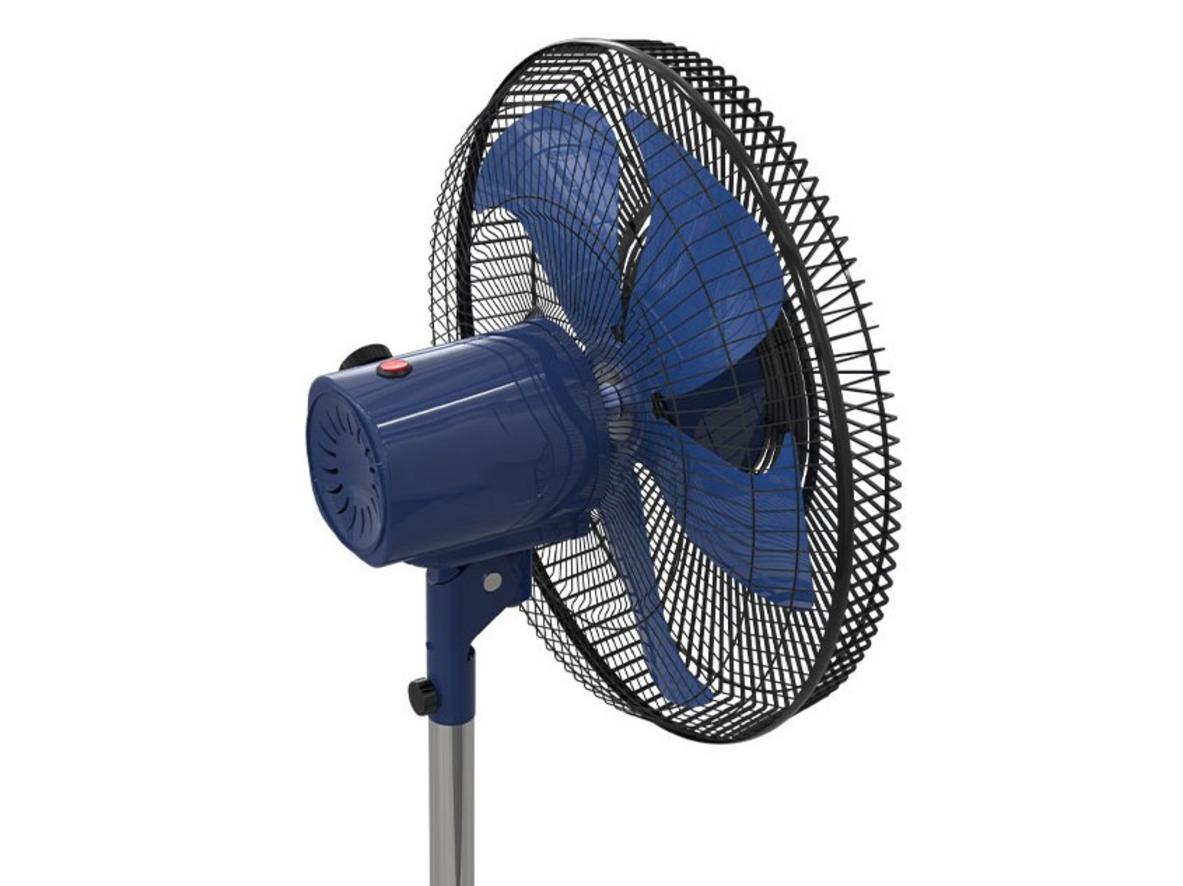 5 cánh nhôm và sải cánh lớn cho luồng gió rộng, mát nhanh.