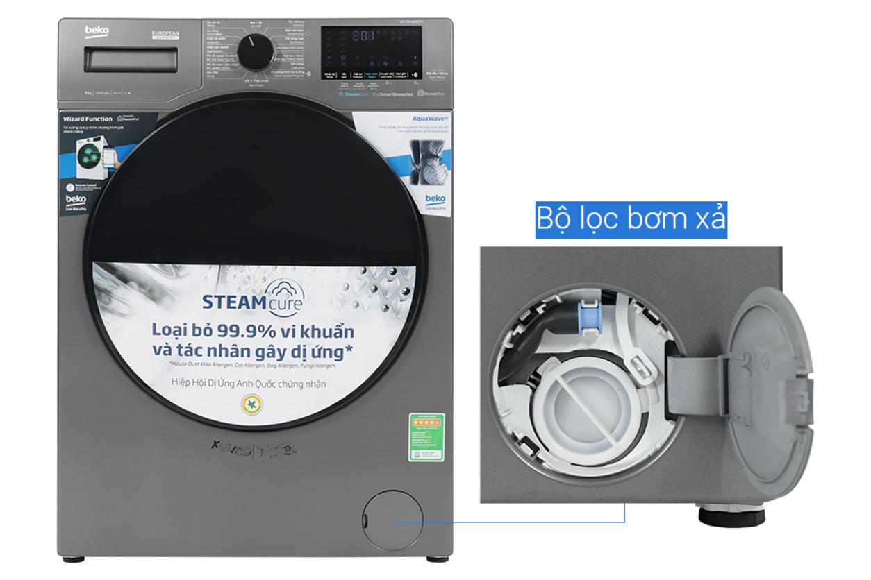 Dung lượng 9kg và tốc độ vắt 1.200 vòng/phút phù hợp gia đình 3-5 người