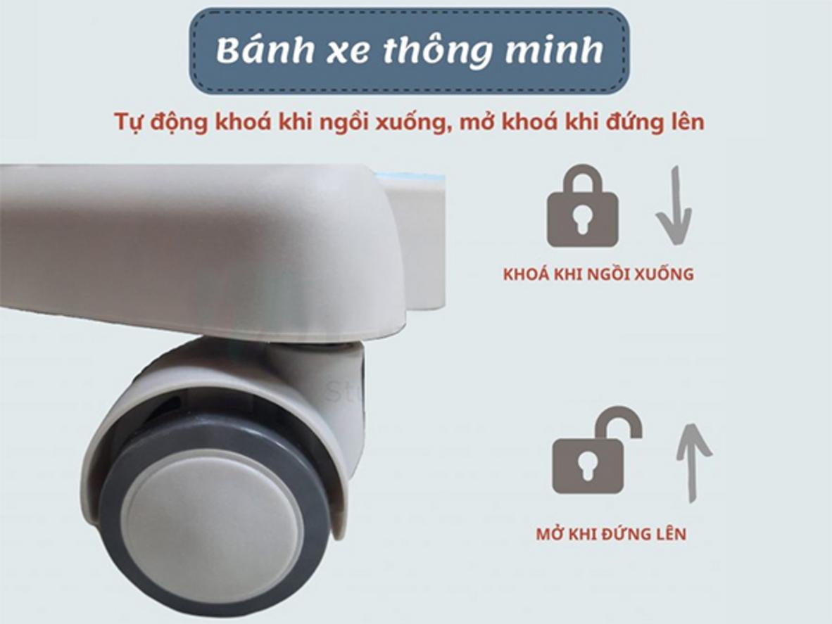 Bánh xe khóa trọng lực và khung bền chắc