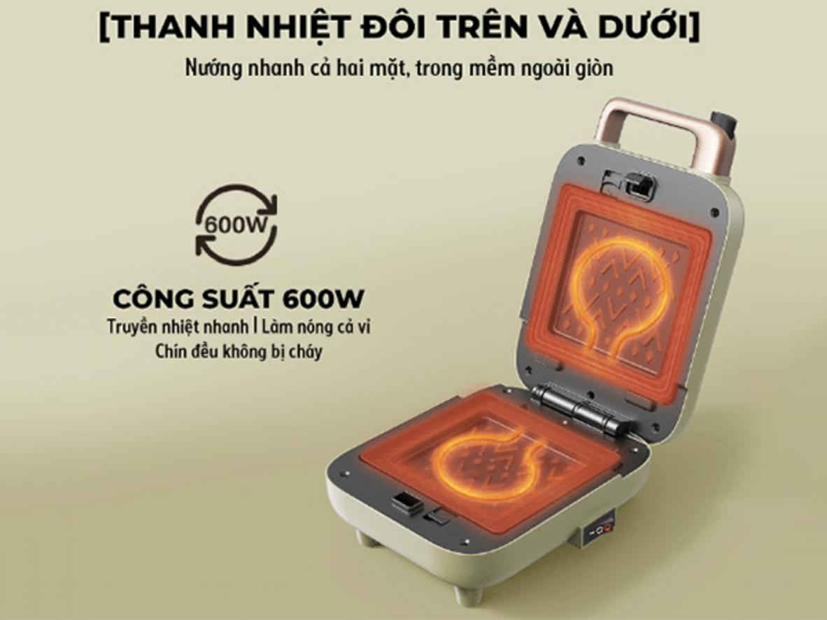 4 vỉ tháo rời giúp máy linh hoạt hơn cho nhiều kiểu bánh.
