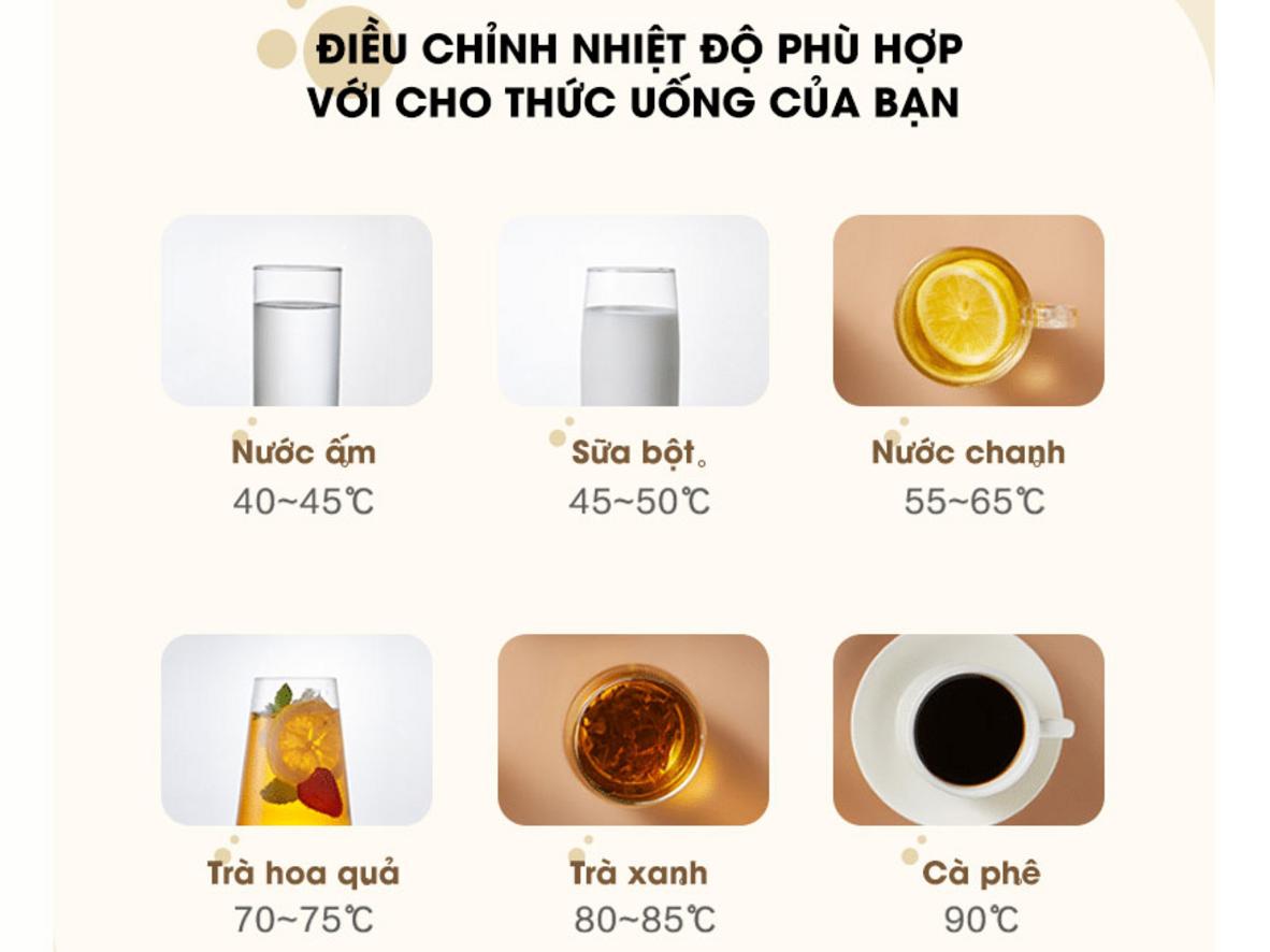 11 mức nhiệt giúp chọn đúng độ nóng cho từng nhu cầu sử dụng.