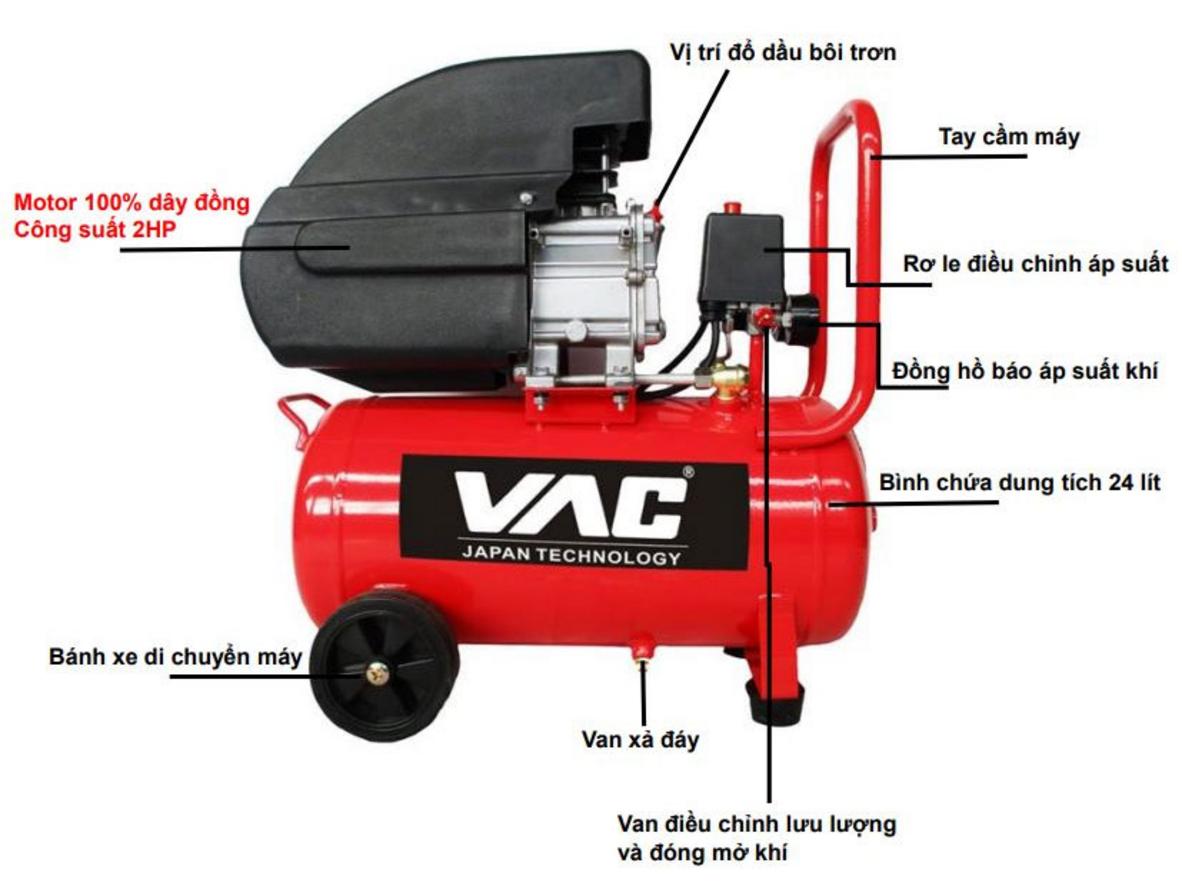 Bình 24 lít gọn nhẹ, tiện đặt ở nhiều không gian làm việc.