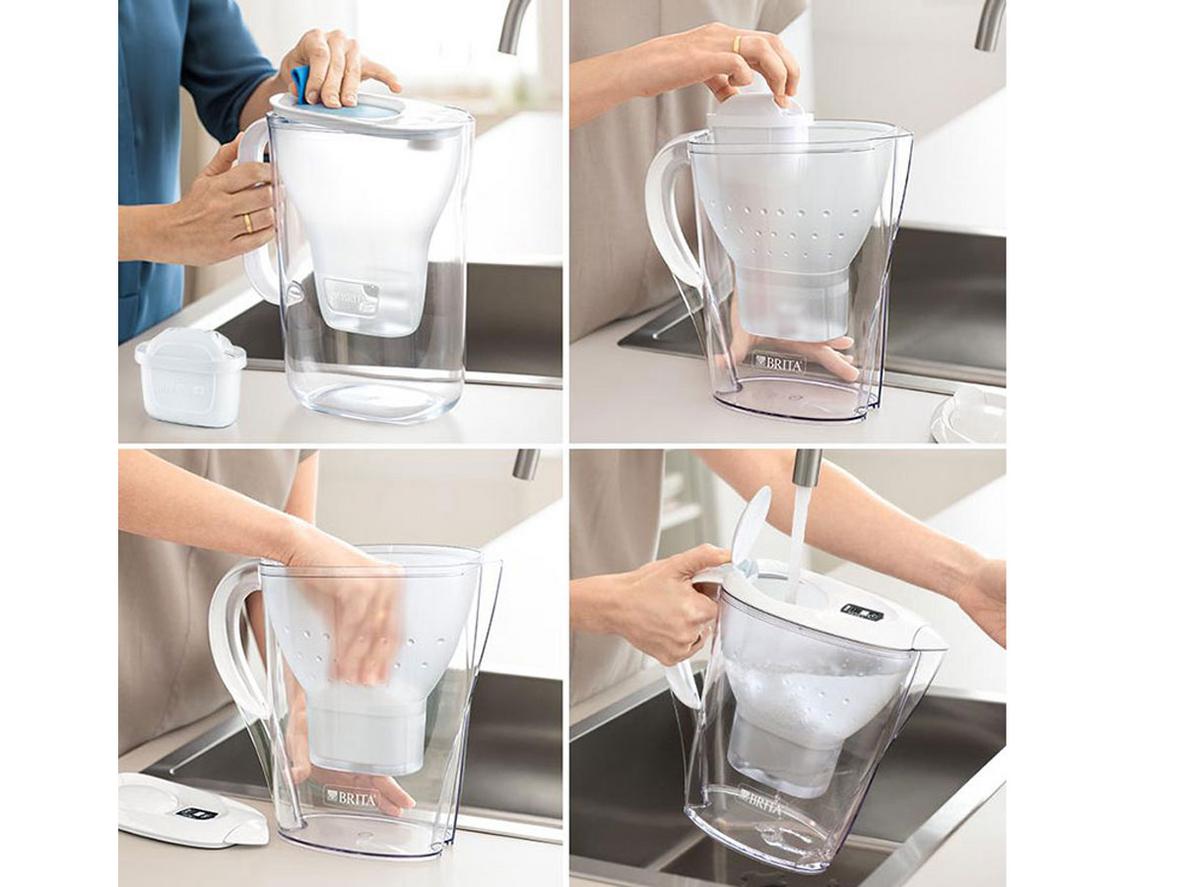 Tổng quan Bình lọc nước Brita Aluna Cool White 2.4L (có sẵn 1 lõi lọc Maxtra Plus)