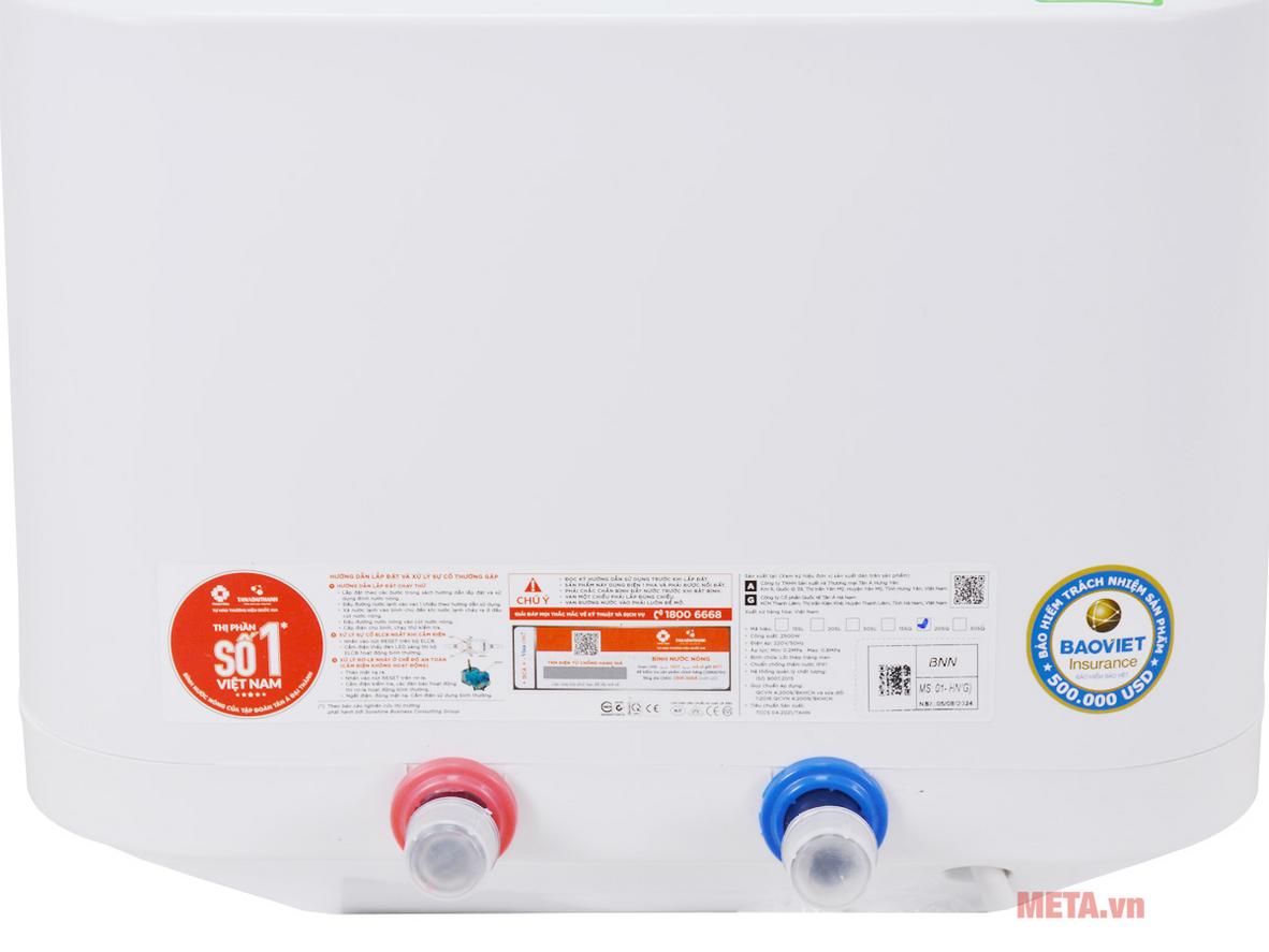 Tổng quan Bình nóng lạnh chống giật Rossi RST 20SQ Ti smart - 20 lít