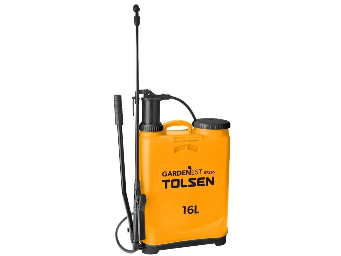Tolsen 57295 dung tích 16 lít, thiết kế đeo vai tiện thao tác.