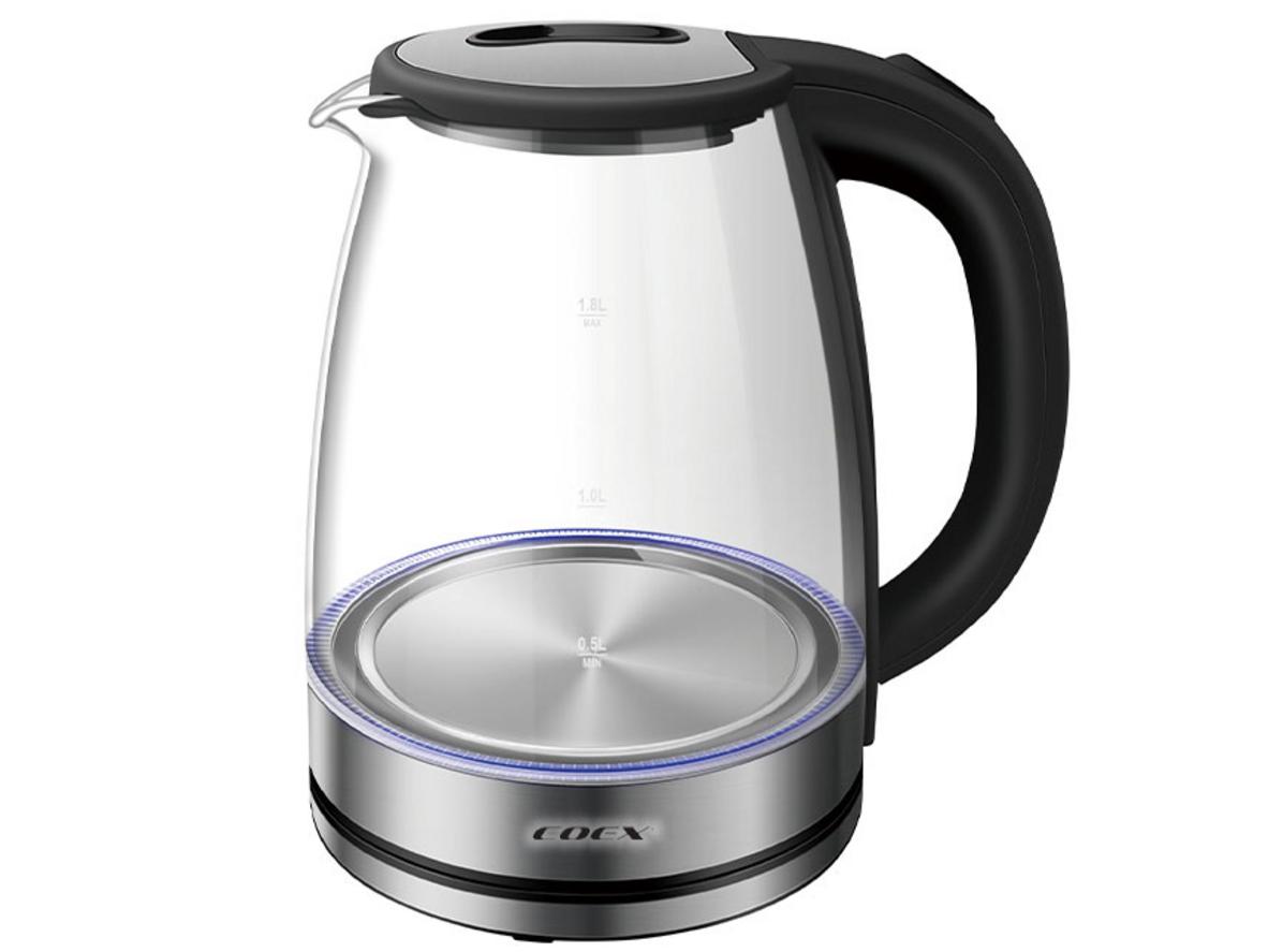 Coex CK-5114G nổi bật với ruột thủy tinh chịu nhiệt, đèn LED thông minh và thiết kế hiện đại.