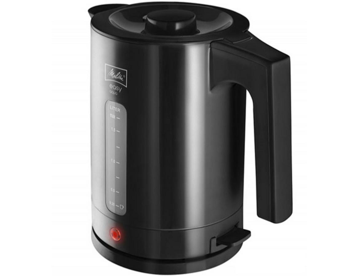 Bình siêu tốc Melitta Easy Aqua 1,7 lít với thiết kế gọn, dễ quan sát mực nước và thao tác tiện lợi.