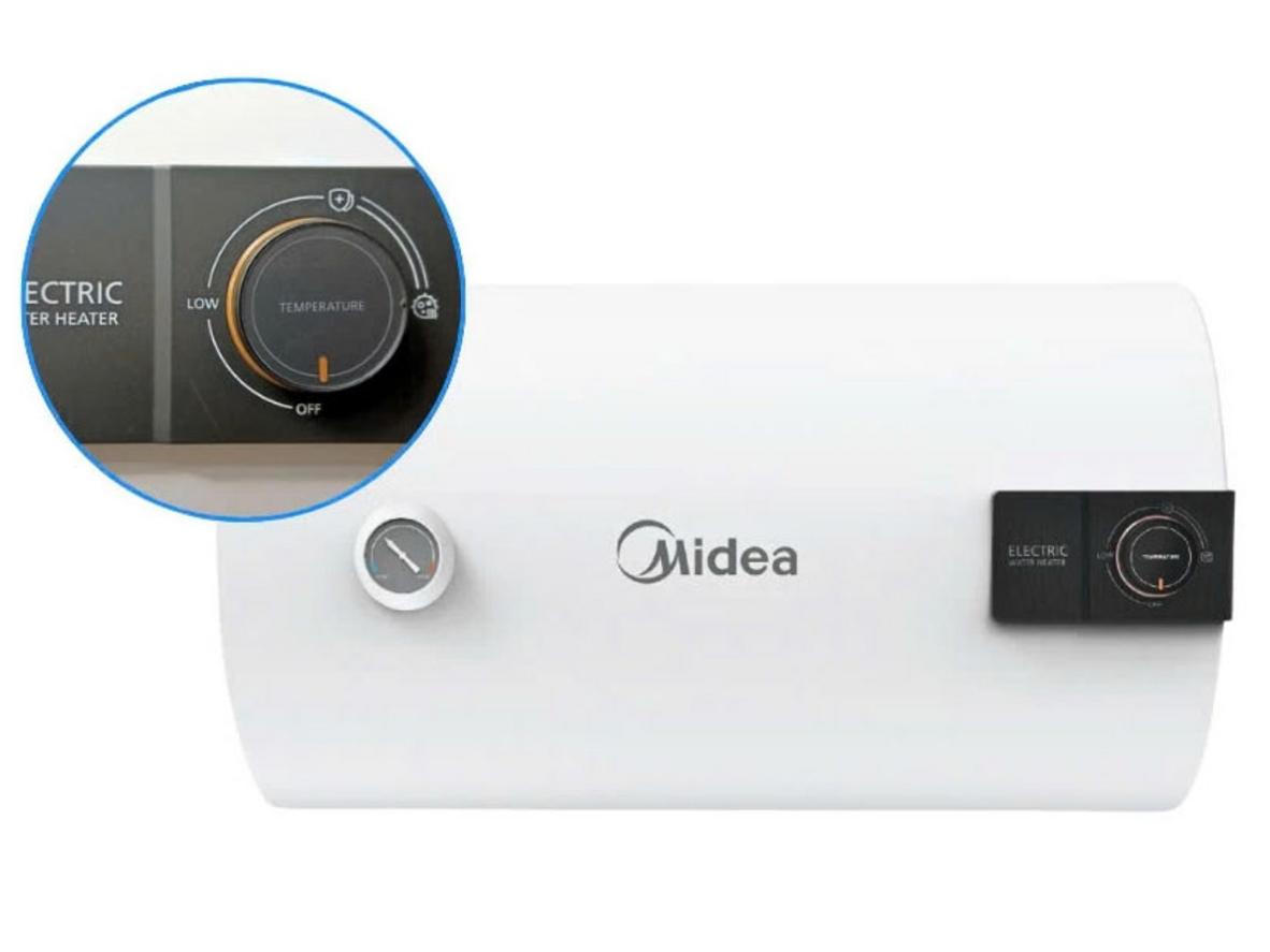 Bình tắm nước nóng gián tiếp Midea MWH30-25MA6 - 30 lít cho gia đình 3–5 người.