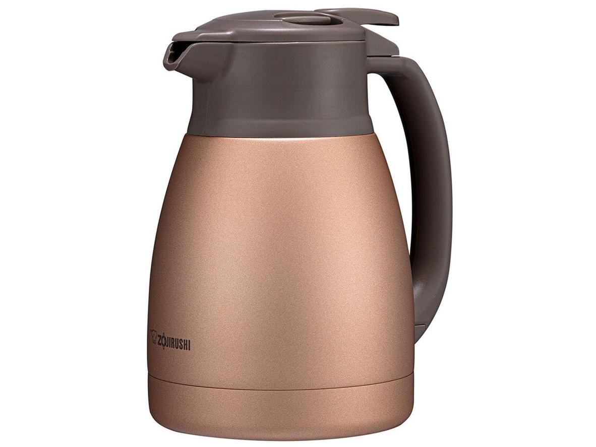Bình thủy bấm rót Zojirushi SH-HC10-NU/AD 1 lít với thiết kế inox cao cấp, rót một chạm tiện lợi.