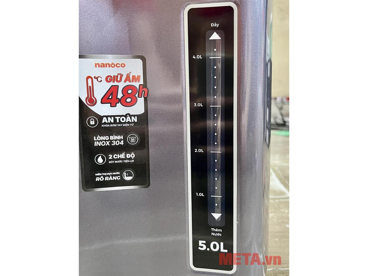 Bình thủy điện Nanoco NETF500 - 5 lít cho nhu cầu nước nóng hằng ngày.