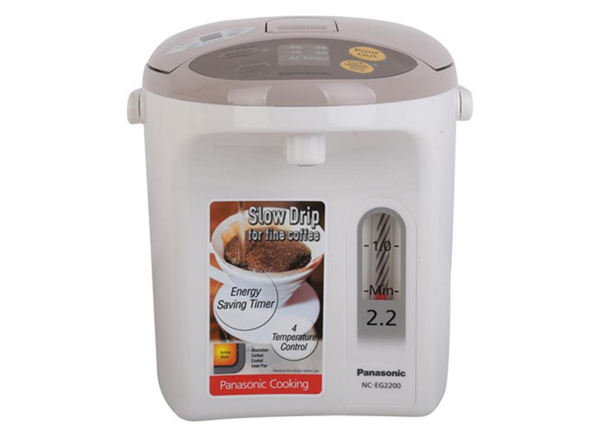 Panasonic NC-EG2200CSY dung tích 2.2 lít, thiết kế gọn và an toàn cho nhu cầu nước nóng hằng ngày.