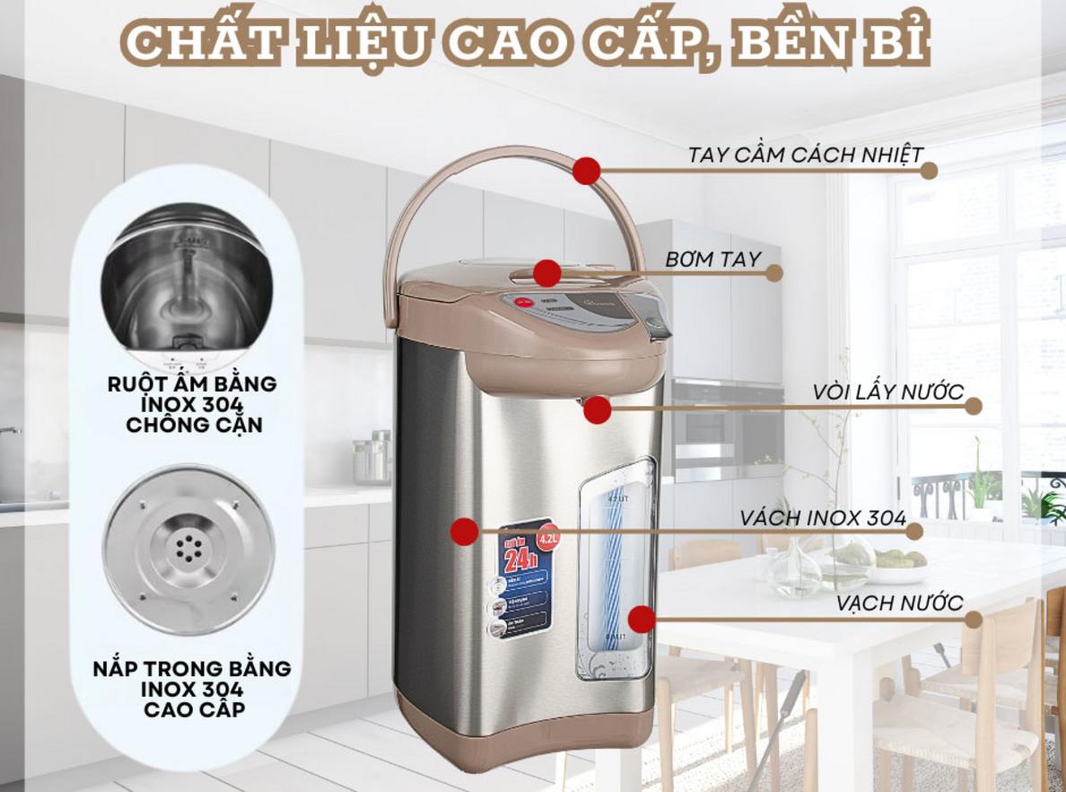Các tính năng của Sowun SW 1669 hướng đến sự tiện lợi, an toàn và dùng nước nóng thường xuyên.