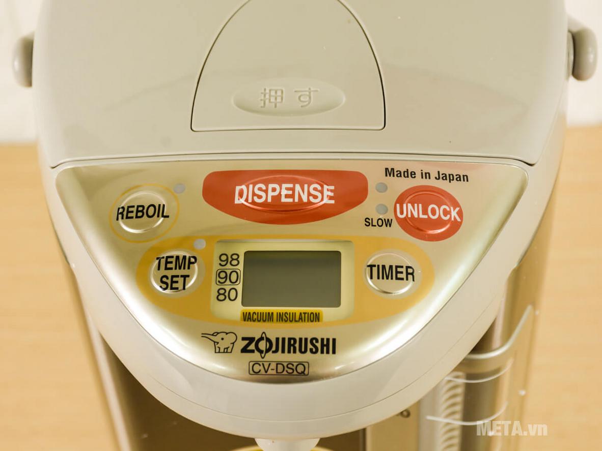 Zojirushi CV-DSQ40 4 lít cho nhu cầu nước nóng ổn định cả ngày.