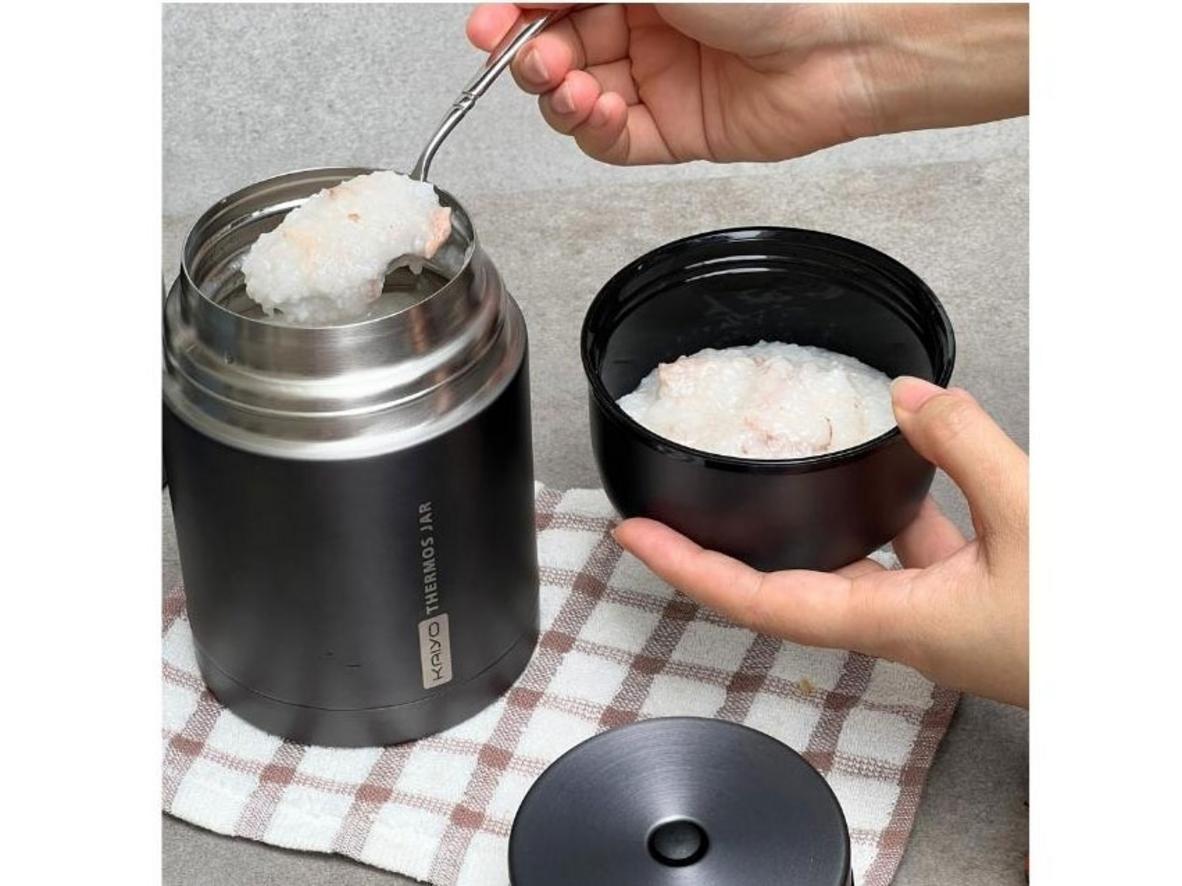 Cấu tạo Inox 304 và gioăng silicone giúp Bình ủ cháo Kaiyo an toàn, kín khít và dễ dùng.