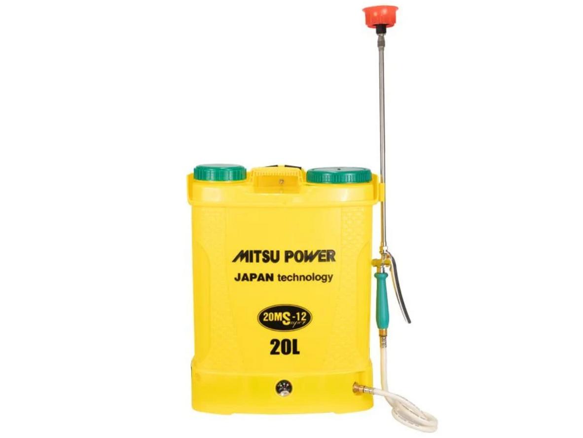 Bình xịt điện Mitsu Power 20MS-12 Super sở hữu bình 20 lít và cấu hình bơm đôi mạnh mẽ.