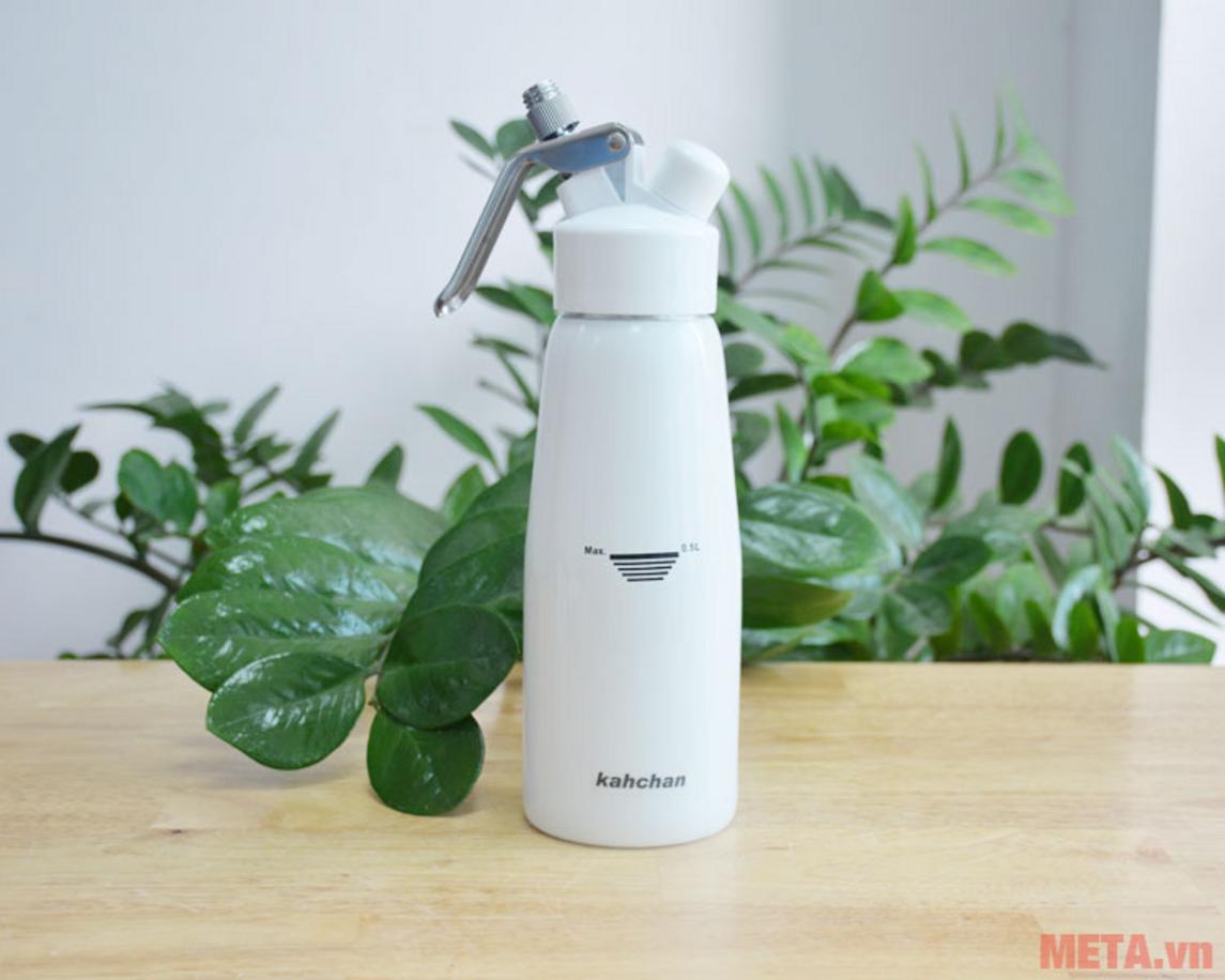 Bình xịt kem tươi Kahchan EP5198 - 500ml cho quán cà phê, tiệm bánh và gia đình.