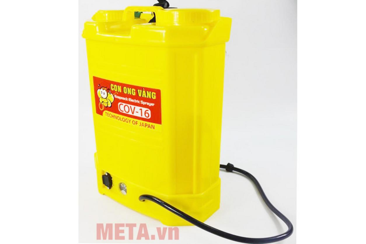 Bình xịt Con Ong Vàng COV-16D: dung tích lớn, thao tác nhàn hơn, phù hợp phun diện rộng.