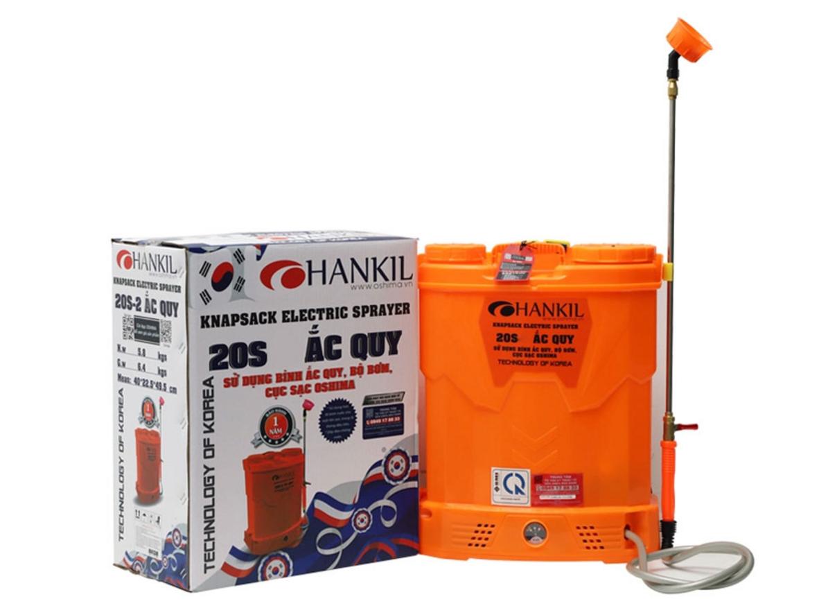 Hankil 20S: bình xịt điện 20 lít, thao tác nhẹ, phù hợp nhà vườn và gia đình.