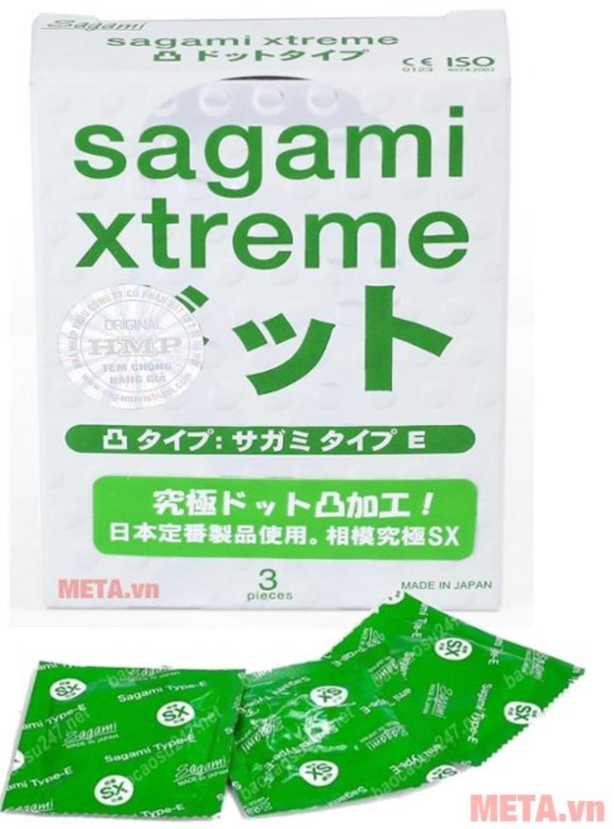 Bộ 2 hộp bao cao su Sagami Xtreme White: siêu mỏng, có gai, không mùi, xuất xứ Nhật Bản.