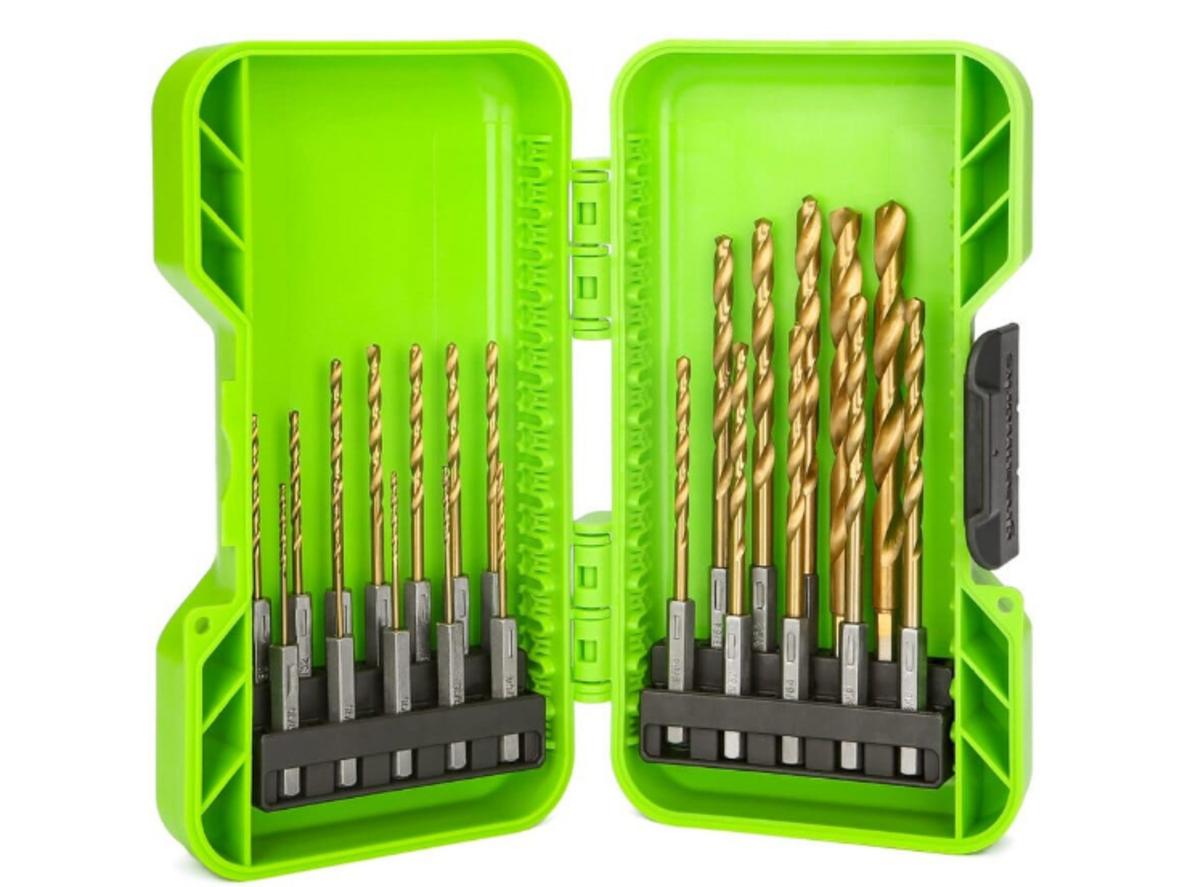 Bộ 22 mũi khoan Titan Greenworks 3508702 gồm 22 chi tiết, gọn bộ và đa dụng cho nhiều nhu cầu khoan cơ bản.