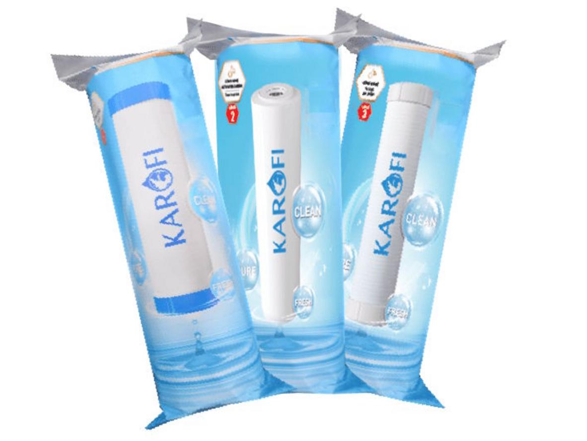 Bộ 3 lõi lọc thô Karofi Smax Duo 1, 2, 3 chính hãng cho tiền xử lý nước.