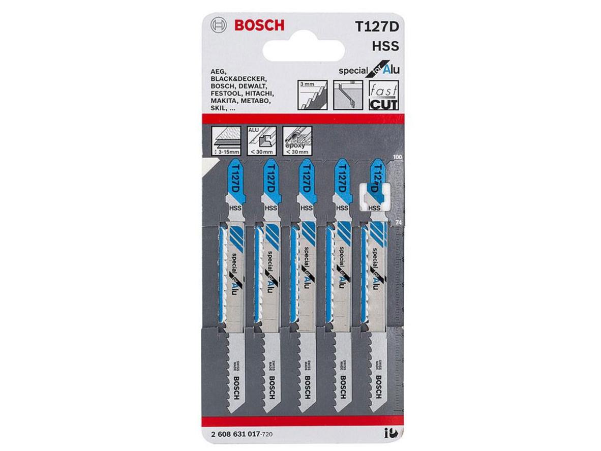 Bộ 5 lưỡi cưa lọng Bosch T 127 D - 2608631017 chính hãng.