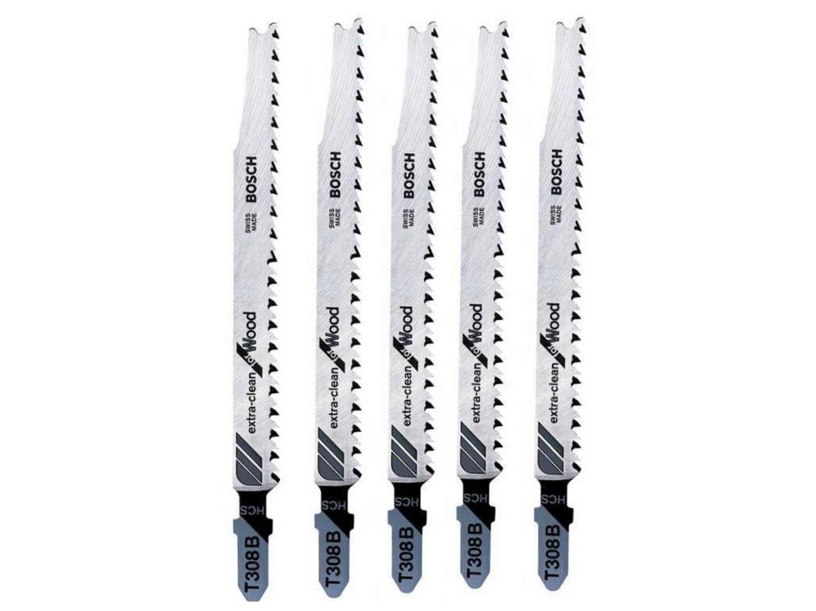 Bosch T 308 B - 2608900551: cắt gỗ sạch hai mặt, ít xơ mẻ.