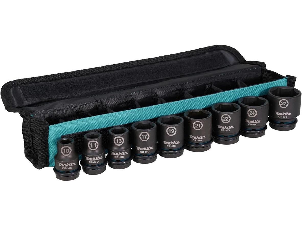 Bộ 8 món tuýp mở bu lông 1/2 inch Makita E-16601 chính hãng, gọn và bền cho máy siết bu lông.