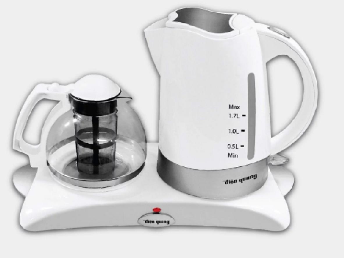 Bộ ấm đun nước siêu tốc Điện Quang ĐQ EKT05 1817 có bàn hâm nóng tiện dùng mỗi ngày.