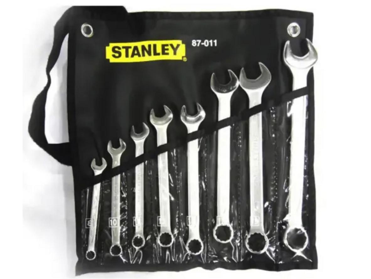 Bộ cờ lê vòng miệng Stanley 87-011-1 gồm 8 size thông dụng từ 8mm đến 22mm.